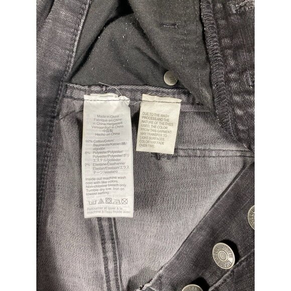 Madewell 10" High-Rise Skinny Jeans in Berkeley Black: Button-Through 27P - Picture 15 of 16